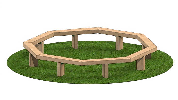 Octagonal Tree Seating 3m